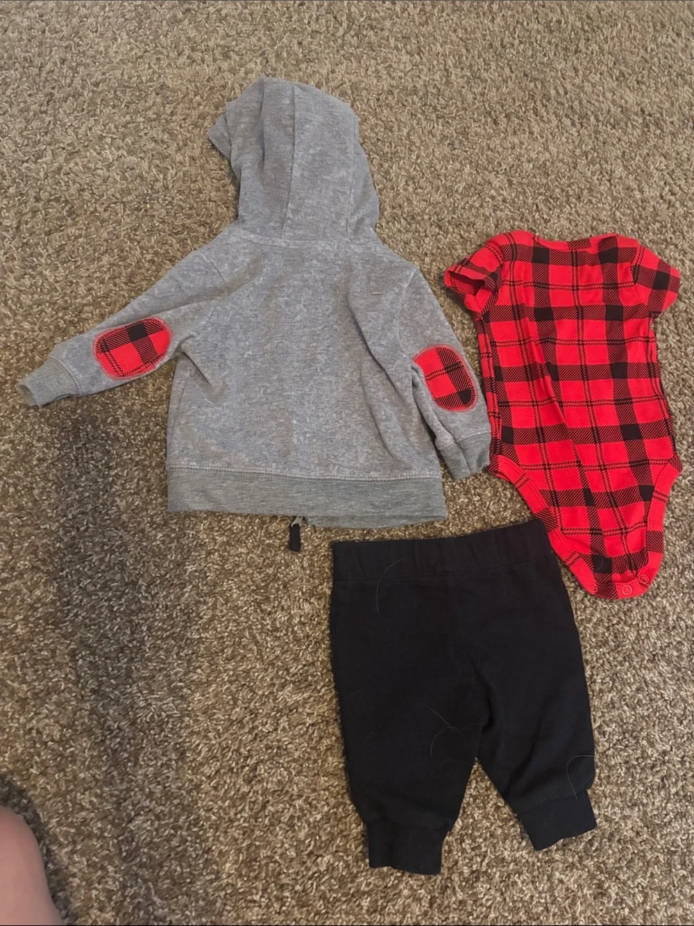 Baby Boys Hoodie & Pant Set - Rust, Navy, Gray, Blue - Picture 6 of 8